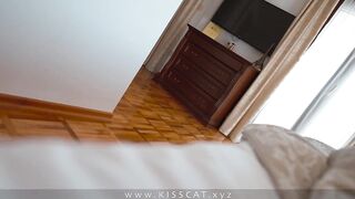 Step mom dreams fucked by step son and finally get pregnant sex in hotel share bed