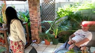 Mutual masturbation outdoor with my stepsis
