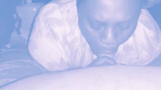 Woke up hubby up to suck his dick until he came in my mouth ????