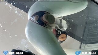 Creamy PussyFuck in Latex Catsuit - your Stepsister Natallien