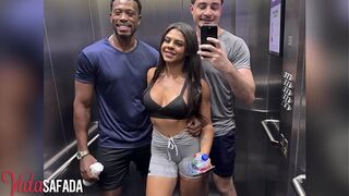 Our new personal trainer is very attentive. He gave us a lesson on how to fuck your wife after training.