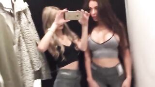 Ladies Licking Ads In The Changing Room