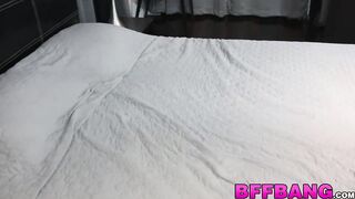 Lesbo stepmom teaches teens how to properly lick pussy