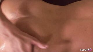 Frustrated Wife with big natural Bouncing Boobs seduce to Cheating Fuck by muscled Boy at Massage