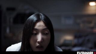 Shemale Scientist Gets Lab Infection and Grows Futa Cock - Asian Trans Fucks All Natural Russian Girl Creampie