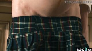 Hairy pregant teen Madi Collins masturbating and fucking a throbbing dick