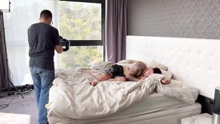BTS FOURSOME Kesha Ortega, Nuria Millan, Josy Black, Raul Bud, director Julio Rocco