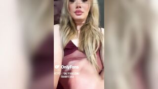 Big trans cock spitting out all his – solo hard