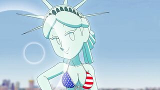 4th of July Hentai Cartoon - Sexy Statue of Liberty