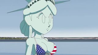 4th of July Hentai Cartoon - Sexy Statue of Liberty