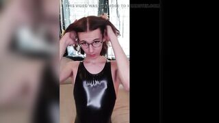 Jerking and cumming on my really tight shiny suit