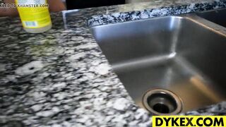 Lesbian girl seducing her maid