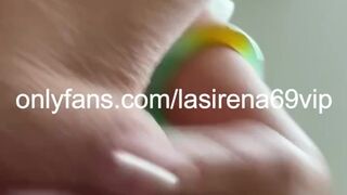 LaSirena69 intense pussy rubbing in her bedroom!