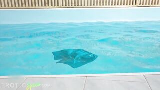 DEVIANTE - Latina lifeguard with big tits Sheila Ortega saves a big cock from drowning so her wet pussy can get deep creampie orgasm