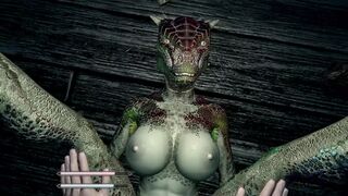 Lusty Argonian Maid Spreads Her Legs