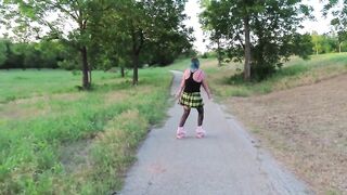 Amateur anal public roller skates