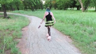 Amateur anal public roller skates