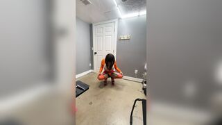 Velma riding her favorite chair with her huge cock and big tits