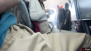Public Dick Flashing in Airplane - Girl Brought Me To Cumshot In 2 Minutes