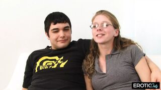 Sister fucks in front of stepbrother