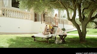 Outdoor Garden Lesbian Lovers