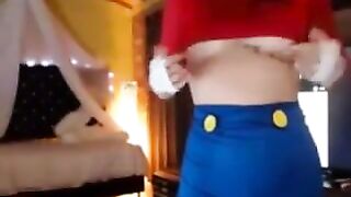 Lesbian Mario Girls Having Fun - Sexy Cosplay Outfits webcam