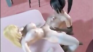 3D Lesbian Tittyfuck