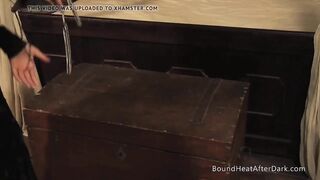 Leather And Lace:Big Naturals And Collar Around Slave's Neck