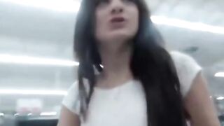 Girls having fun shopping