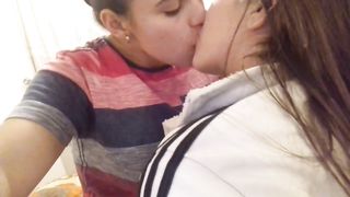 Brazilian lesbian kiss