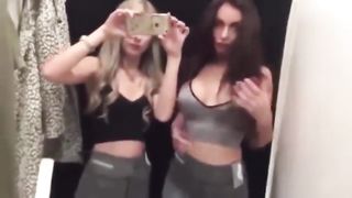 Two Girls Eat Pussy In The Mall Dressing Room
