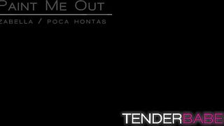 Gorgeous brunettes Izabella and Poca Hontas share lesbian lo