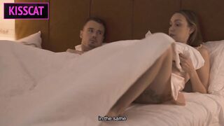 Step mom Stuck with Step son in One Bed in Share Room — Will a Hotel Night Spark Forbidden Tension?!