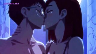 Hentai Anime - Best friends try the triple penetration for the first time