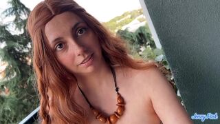 ragazza rossa TETTONA vuole SESSO FORTE e fa un POMPINO con sborrata in faccia mentre bestemmia