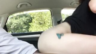 Good Pussy In The Car. We got Caught!