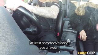 Cop Fucks Ebony in her BLACK ASS and then Cums on her Pretty Black Face - Fake Cop
