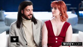 WIFEY Married MILF Queen Mirage Takes A Huge BBC While Hubby Cheers On