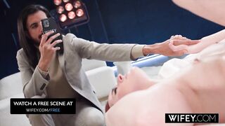 WIFEY Married MILF Queen Mirage Takes A Huge BBC While Hubby Cheers On