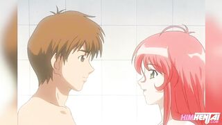 Hentai Uncensored - My busty stepsister catches me masturbating in the bathroom