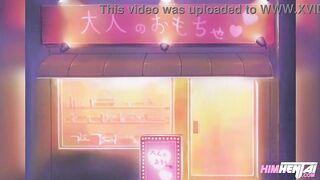 Hentai Uncensored - My busty stepsister catches me masturbating in the bathroom
