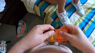 I took off the condom and the prostitute received all the semen inside.