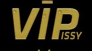 Lesbian Piss Drinking- hotties soak each other in golden pee