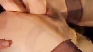 french girl in red stocking toyed and fisted