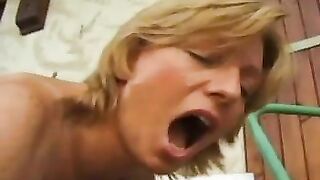 french amateur girl anal fisted by another one in the garden