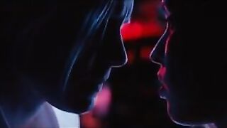 sexy blonde and brunette lesbian strapon