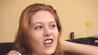 Two cute teens play for their first time
