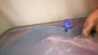 Quickie Creampie Hot Tub Fuck With Santana Red WCA Productions