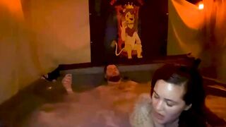Quickie Creampie Hot Tub Fuck With Santana Red WCA Productions
