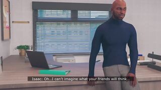 Cheating in the Office - 3D Wife (MILF) Fucks Boss While Husband Jerks Off at Home, Animation Cartoon Porn